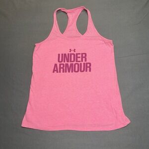 Under Armour Pink semi fitted raceer back tank top active small women's